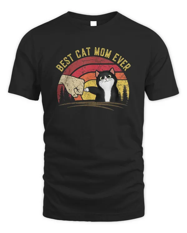 Vintage Best Cat Mom Ever Cat shirts for Women - Funny Cat T-Shirt